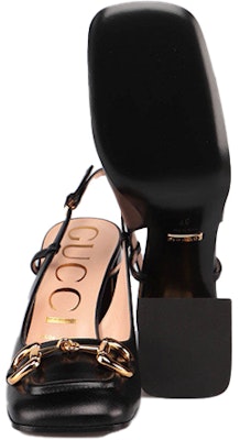 (W) Gucci Horsebit 75mm Tumit Slingback Kulit Hitam 643892-C9D00-1000 Purchase (W) Gucci Horsebit 75mm Tumit Slingback Kulit Hitam 643892-C9D00-1000