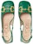 (W) Gucci Horsebit Tumit Slingback Kulit Hijau Terang 75mm 643892-C9D00-3727