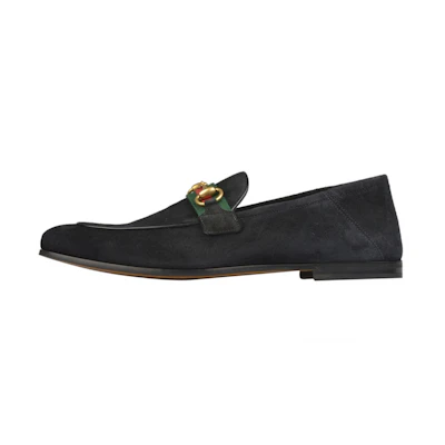 (W) Gucci Horsebit 'Black Velvet Loafers'