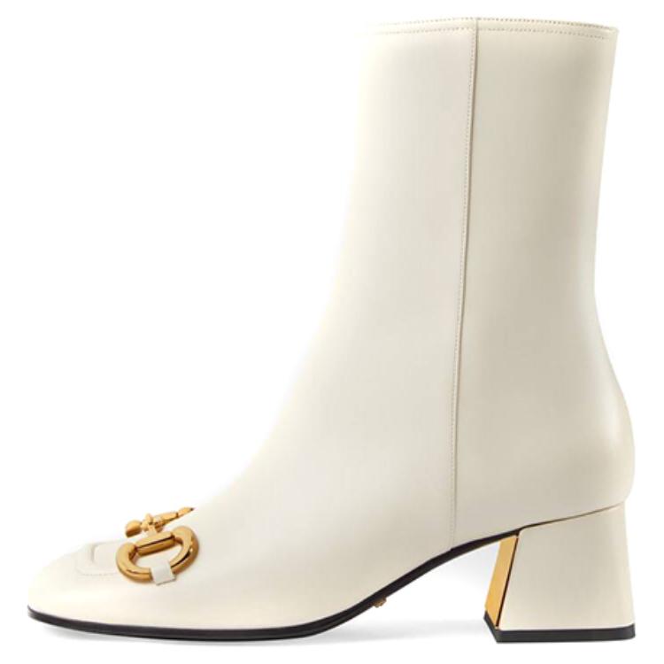 (Women) Gucci Horsebit Ankle Boot 'White' 643888-BKO00-9022