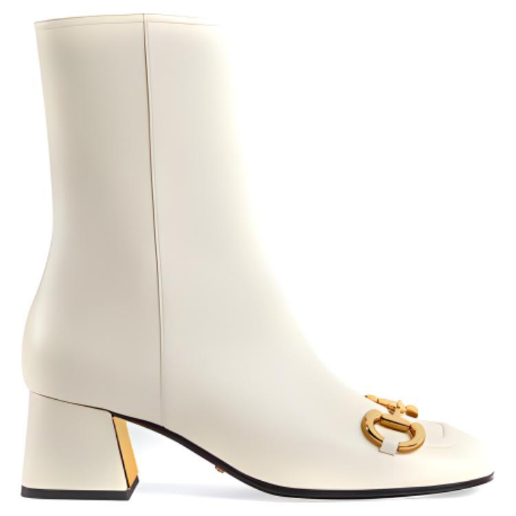 Order (W) Gucci Sepatu Boot Pergelangan Kuda 'Putih' 643888-BKO00-9022