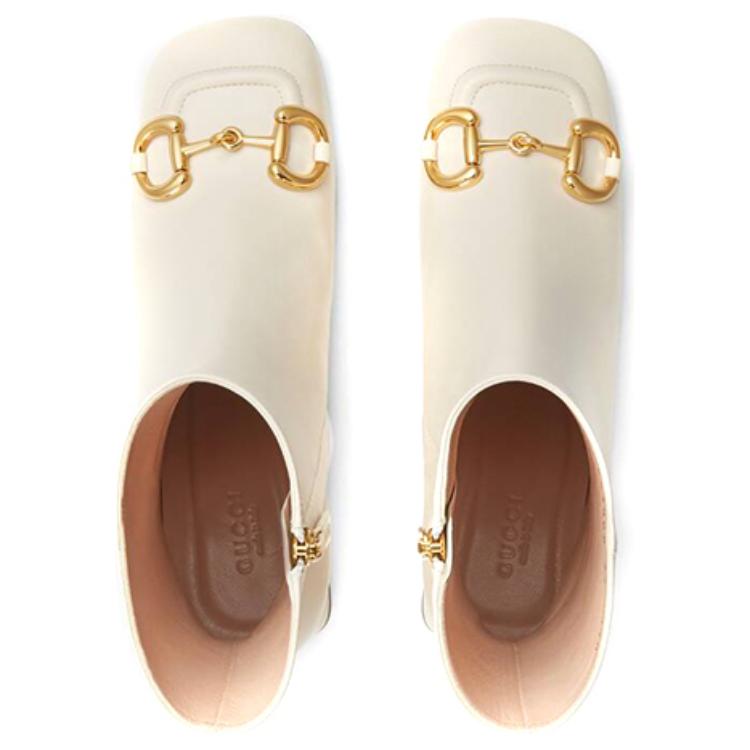 Shop (W) Gucci Sepatu Boot Pergelangan Kuda 'Putih' 643888-BKO00-9022