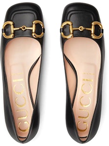 (W) 古驰马衔扣黑色皮革芭蕾平底鞋 645600-C9D00-1000 Lookbook (W) 古驰马衔扣黑色皮革芭蕾平底鞋 645600-C9D00-1000