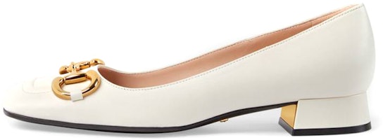 (Women) Gucci Horsebit Ballet Flat White Leather 645600-C9D00-9022 (Women) Gucci Horsebit Ballet Flat White Leather 645600-C9D00-9022