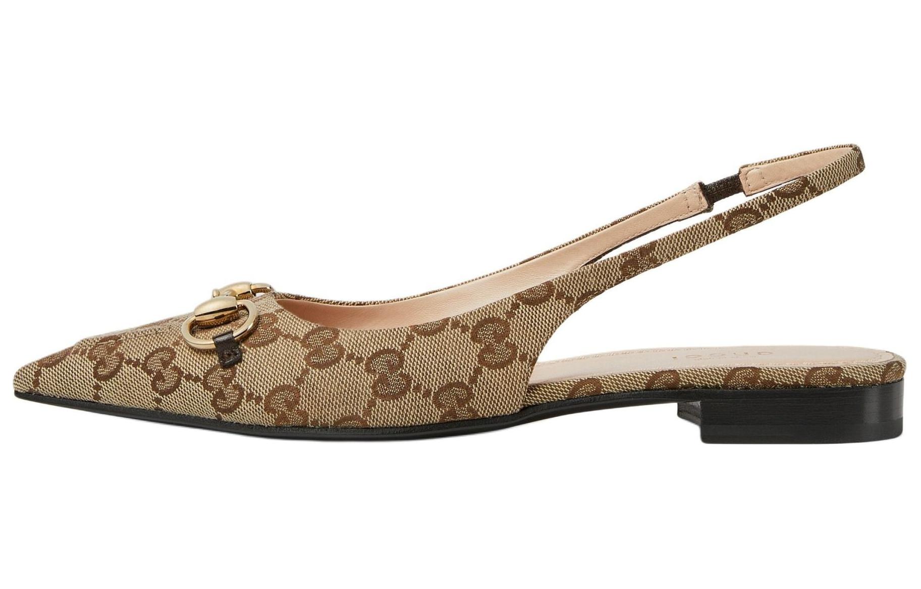 (Women) GUCCI Horsebit Brown Casual Loafers 1.5cm Comfortable & Versatile. 786592 2HK80 9763