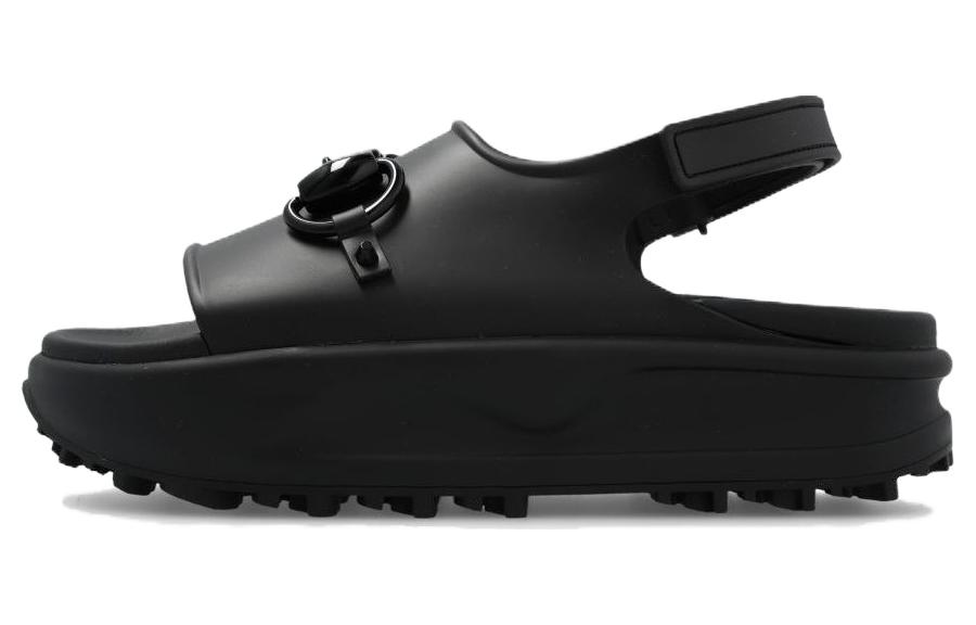 (Women) Gucci Horsebit Flatform Sandal 'Black' 742435-JAAC9-1000