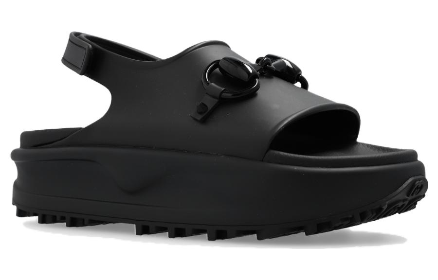 Shop (W) Sandales Plates Gucci Horsebit ''Noir'' 742435-JAAC9-1000