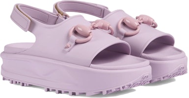 GUCCI古馳 橡膠 魔術貼圓頭舒適厚底 時尚涼拖 女款 淺粉色 Order GUCCI古馳 橡膠 魔術貼圓頭舒適厚底 時尚涼拖 女款 淺粉色