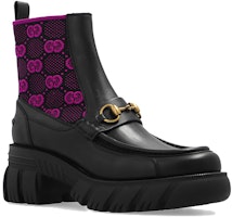 (W) Gucci Horsebit GG Jersey Boot 'Hitam Fuchsia' 718716-AAA4Y-1074 Lookbook (W) Gucci Horsebit GG Jersey Boot 'Hitam Fuchsia' 718716-AAA4Y-1074