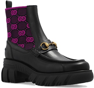 (W) Gucci Horsebit GG Jersey Boot 'Hitam Fuchsia' 718716-AAA4Y-1074 Lookbook (W) Gucci Horsebit GG Jersey Boot 'Hitam Fuchsia' 718716-AAA4Y-1074