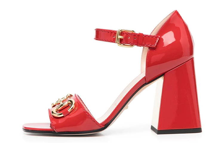 (Women) Gucci Horsebit High-Heels 'Patent Calfskin Open-Toe' 655411-BNC00-6549