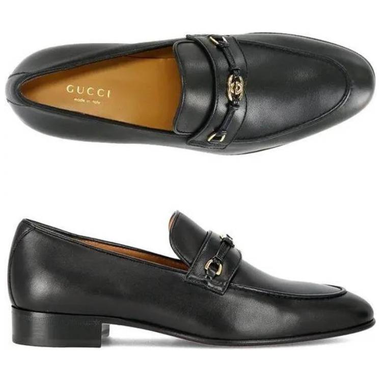 Purchase (W) Gucci Loafer 'Hitam' dengan Horsebit dan Logo G Bersatu 740434-AABUV-1000
