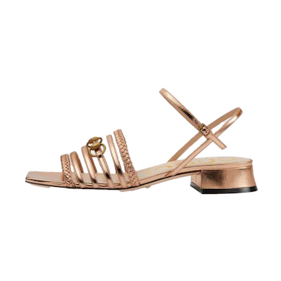 (W) Gucci Horsebit Leather Sandal 'Rose Gold'