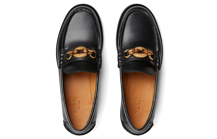 Lookbook (W) Mocasín Gucci Horsebit 'Bamboo Negro' 658858-17X00-1000