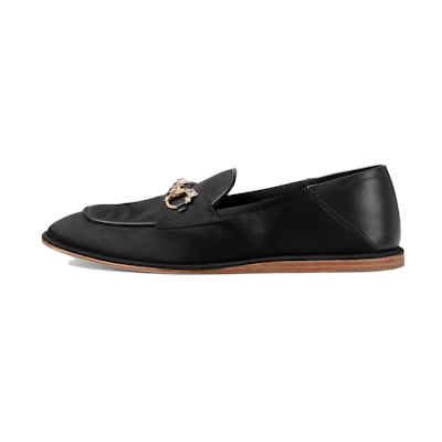 (W) Gucci Horsebit Loafer 'Black Satin'