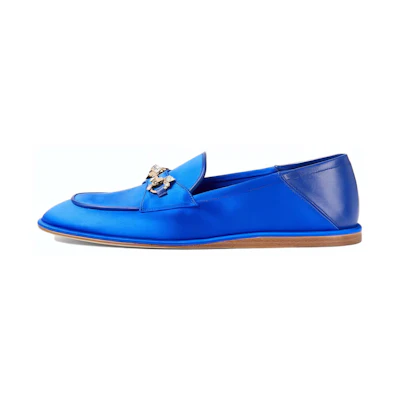 (W) Gucci Horsebit Loafer 'Blue Satin'