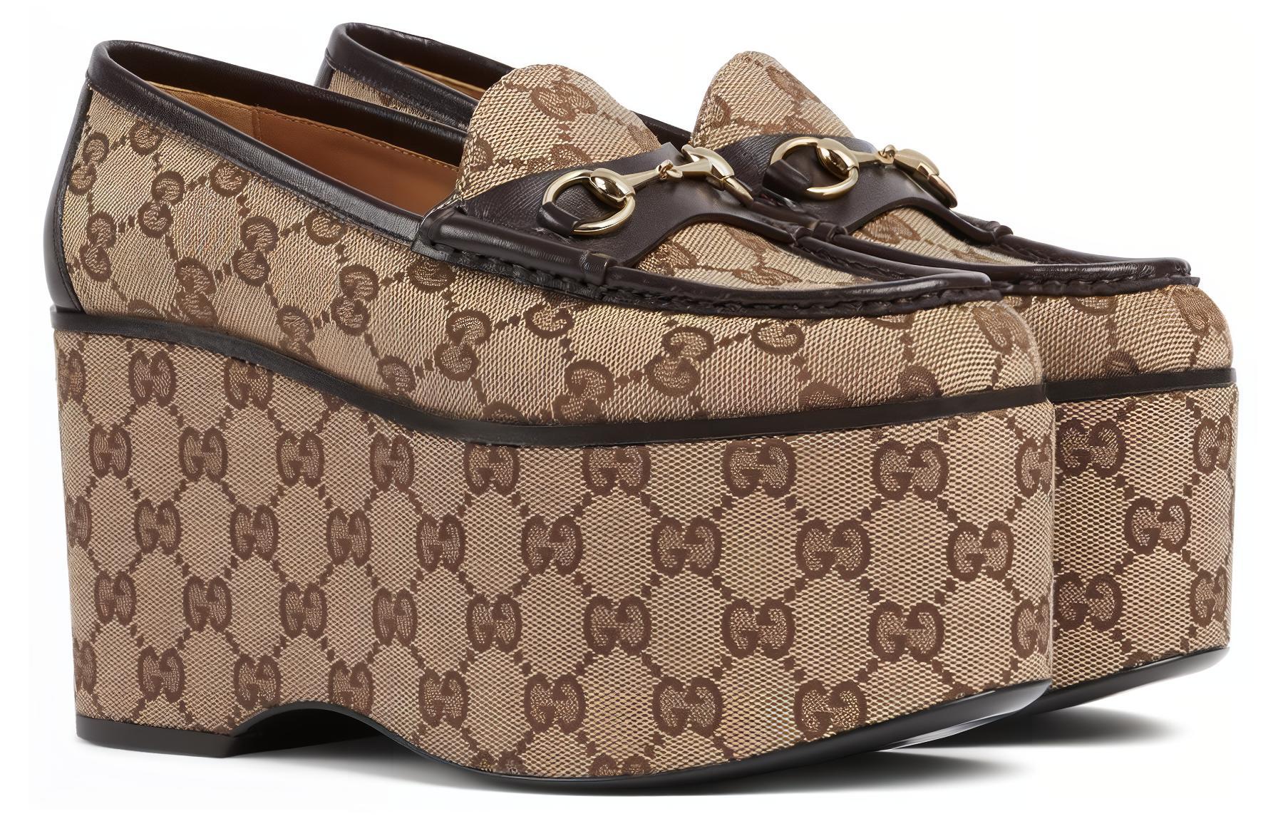 Order (W) Loafer Gucci Horsebit 'Kanvas GG Klasik Coklat' 786009-FADC1-9763