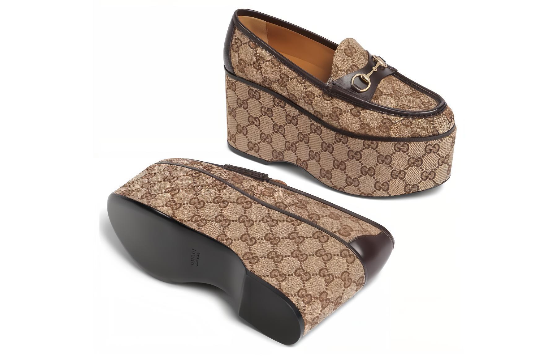 Purchase (W) Loafer Gucci Horsebit 'Kanvas GG Klasik Coklat' 786009-FADC1-9763