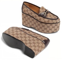 (W) 古驰经典马衔扣乐福鞋 '经典 GG 帆布棕色' 786009-FADC1-9763 Purchase (W) 古驰经典马衔扣乐福鞋 '经典 GG 帆布棕色' 786009-FADC1-9763