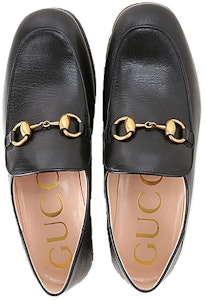 GUCCI 古馳 鑲水晶馬銜釦皮革樂福鞋 女款 黑色 Shop GUCCI 古馳 鑲水晶馬銜釦皮革樂福鞋 女款 黑色