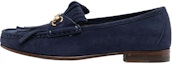 Buy (W) Gucci Kasut Loafer 'Deep Navy' dengan Rekaan Horsebit 351305-C2000-4116