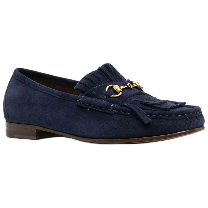 Lookbook (W) Mocasín Gucci Horsebit 'Azul Marino Intenso' 351305-C2000-4116