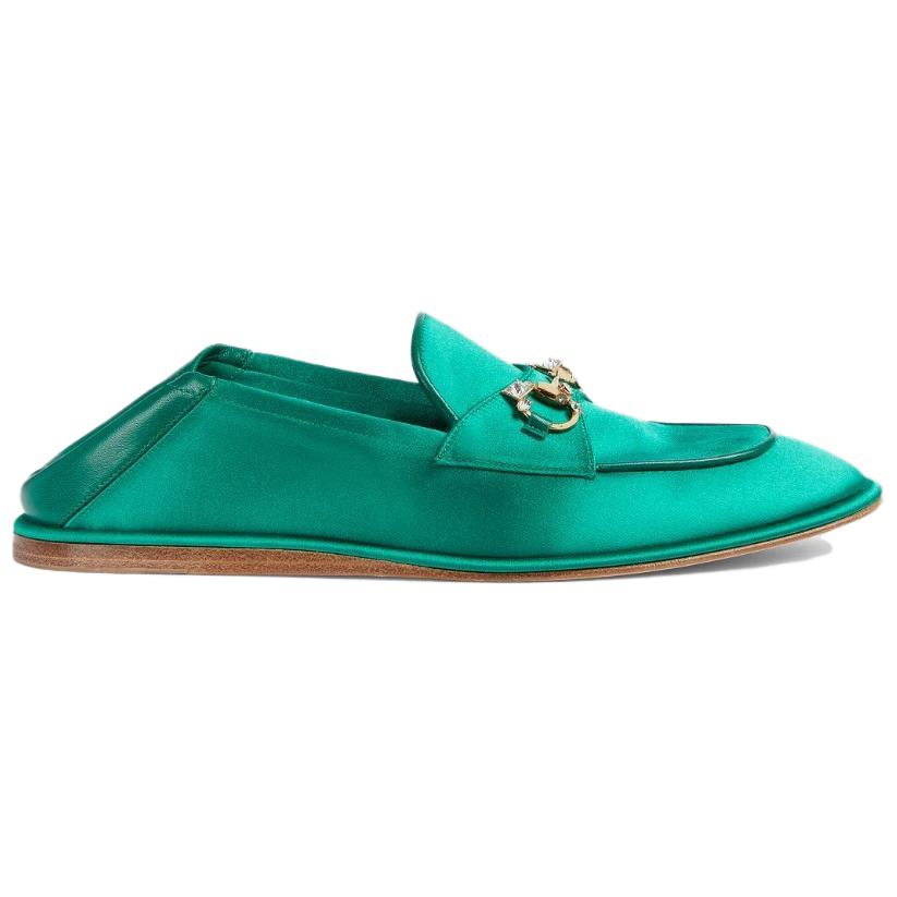 Order (W) Gucci马衔扣乐福鞋“绿色缎面” 759780-KND90-3776