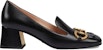 (W) Gucci Kasut Tumit Tinggi Horsebit Loafer 'Hitam' 643884-C9D00-1000