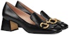 (W) Gucci Kasut Tumit Tinggi Horsebit Loafer 'Hitam' 643884-C9D00-1000