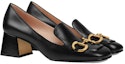 Lookbook (W) Gucci Kasut Tumit Tinggi Horsebit Loafer 'Hitam' 643884-C9D00-1000
