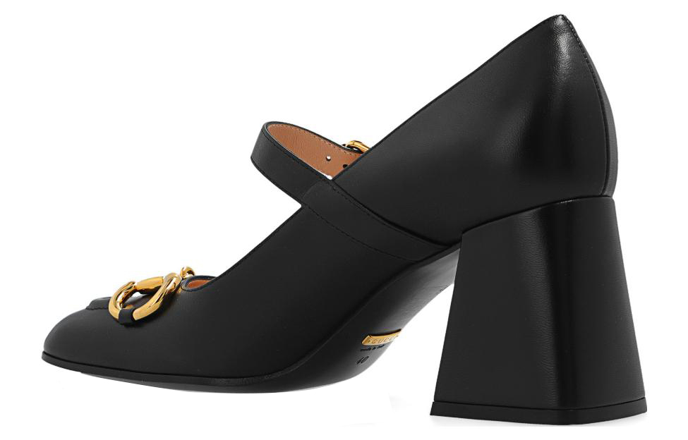 Shop (W) Gucci Horsebit Mid-Heel Pumps ''Schwarz'' 694855-C9D00-1000