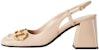 (W) Gucci Kasut Tumit Sederhana Slingback 'Neutral' Horsebit 643892-C9D00-6705