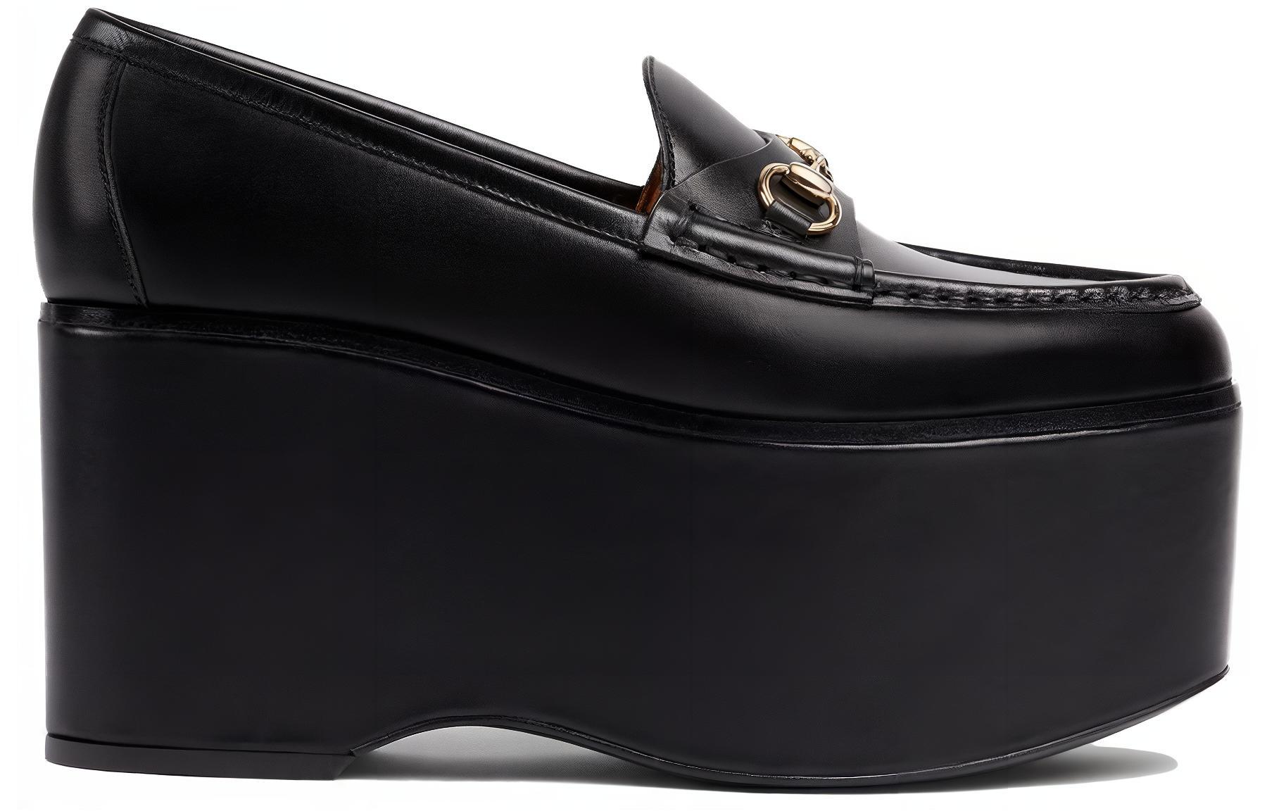 (W) Gucci Horsebit Platform Loafer 'Black' 圖 2
