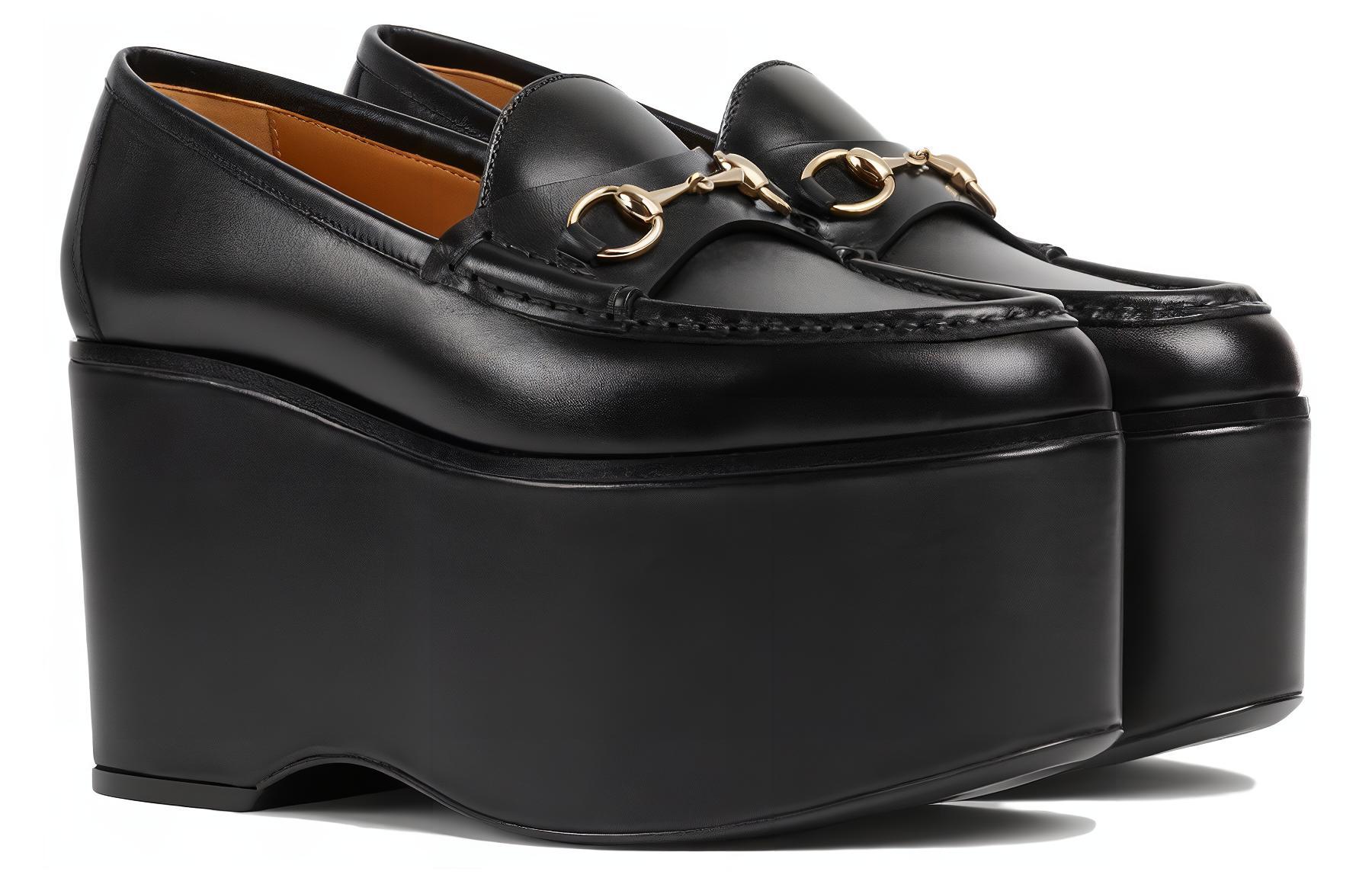 (W) Gucci Horsebit Platform Loafer 'Black' 圖 3