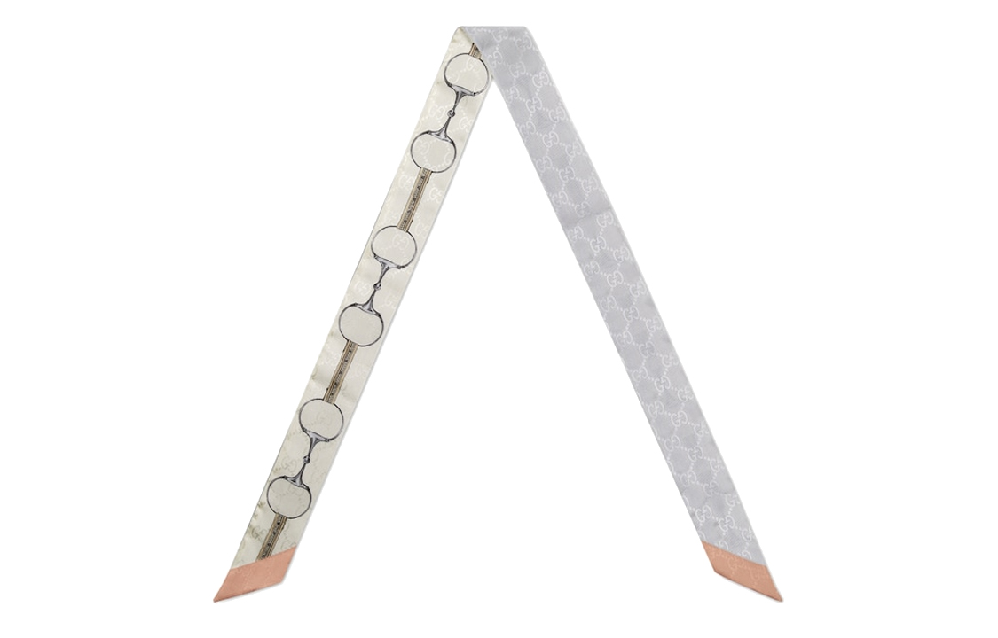 (Women) GUCCI Horsebit Print Silk Scarf for Women - Multicolor. 7748033G0091363 圖 4