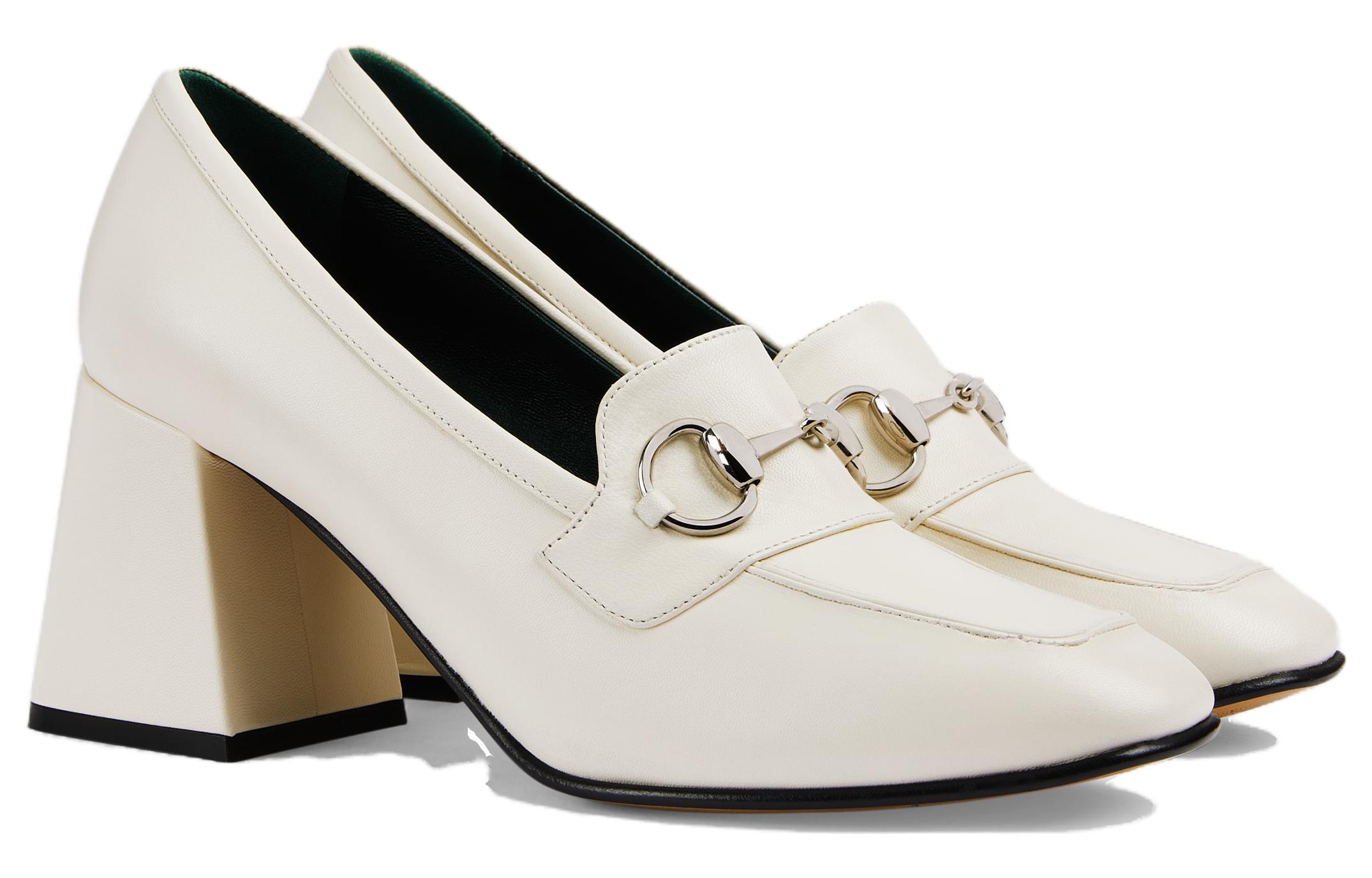 Order (W) Gucci Horsebit Pump 'Kulit Putih Pudar' 757753-AACE8-9022