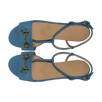 (W) Gucci Horsebit Sandal 'Blue'