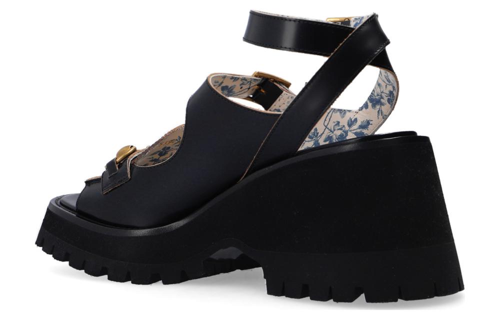Shop (Women) Gucci Horsebit Slide 9cm 'Black Fashion' 645394-DS800-1000