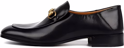 (Women) Gucci Horsebit Slip On Loafer Gold-Tone Black Leather 571050-0G0V0-1000 (Women) Gucci Horsebit Slip On Loafer Gold-Tone Black Leather 571050-0G0V0-1000