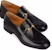 (W) Gucci Horsebit Slip On Loafer Kulit Hitam Emas 571050-0G0V0-1000
