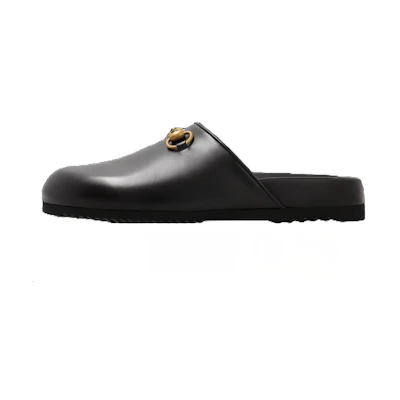 (W) Gucci Horsebit Slipper 'Black'