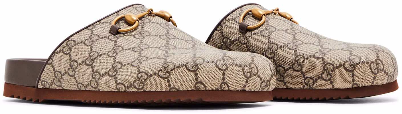 (W) Gucci Horsebit Slipper ''GG Supreme - Beige'' Herrenschuhe 749815-KHN80-9769 1