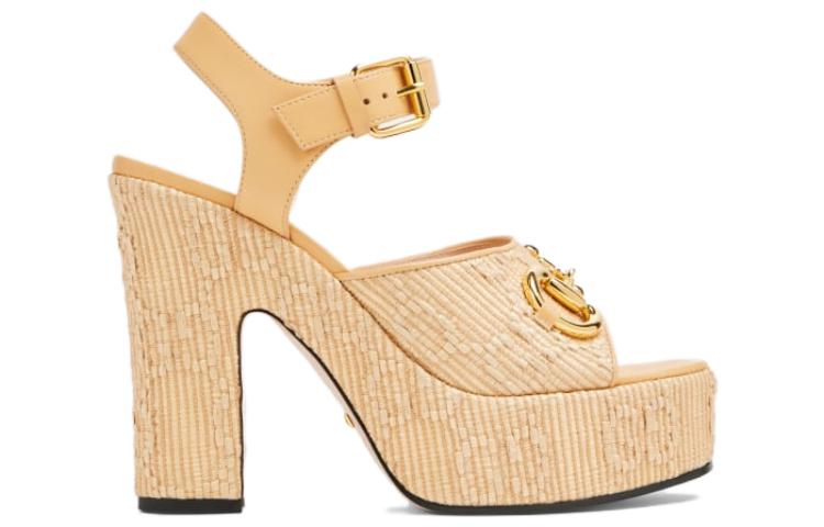 (W) Gucci Horsebit Waterproof Platform 'Fashion Slide Yellow' 圖 2