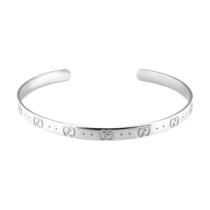 (Women) GUCCI Icon 18K White Gold Bracelet Silver 434524-J8502-9000