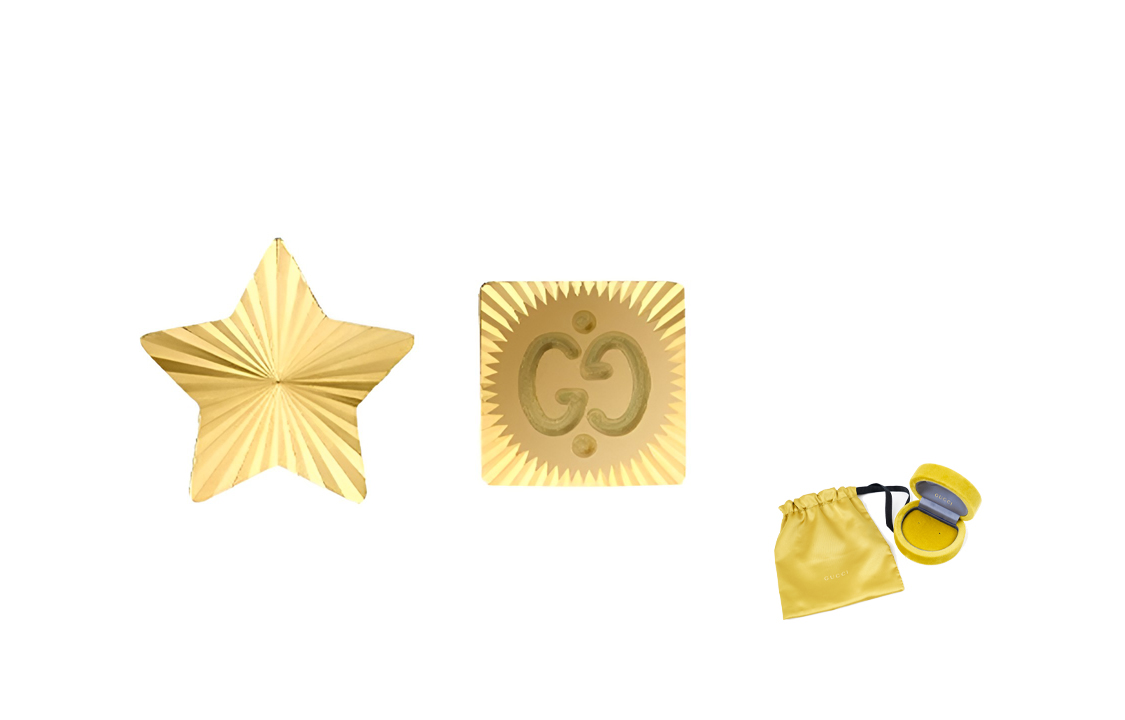 (Women) GUCCI Icon Asymmetric 18K Gold Earrings for Women - Gold. 662068-J8500-8000