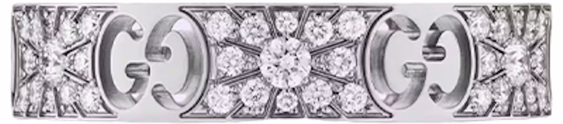 (W) GUCCI Icon鏤空時尚女士18K白金戒指 729415-J8568-9066 Buy (W) GUCCI Icon鏤空時尚女士18K白金戒指 729415-J8568-9066