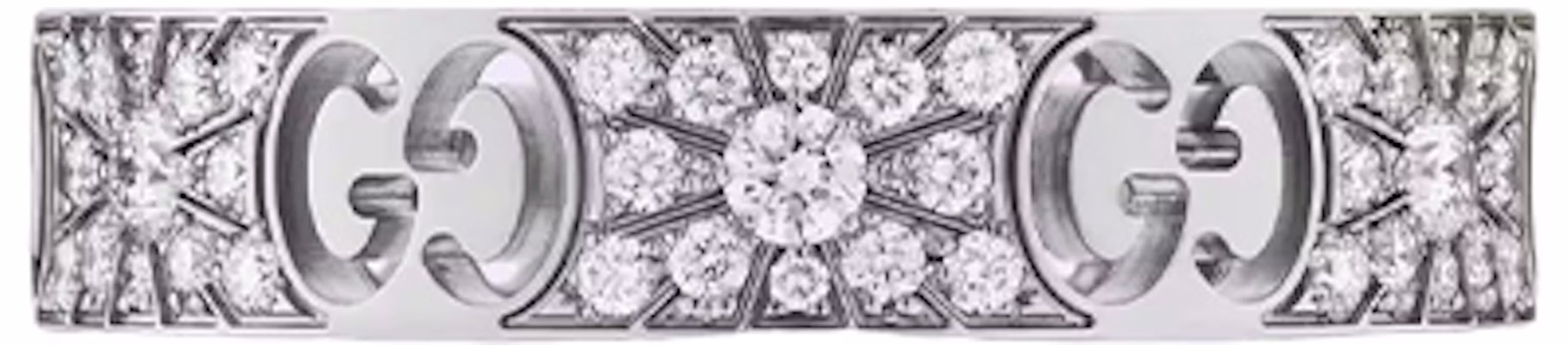 (W) GUCCI Icon鏤空時尚女士18K白金戒指 729415-J8568-9066 Order (W) GUCCI Icon鏤空時尚女士18K白金戒指 729415-J8568-9066