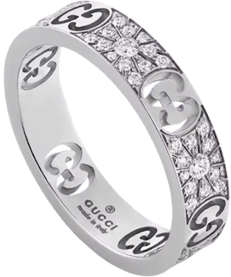 (W) GUCCI Icon鏤空時尚女士18K白金戒指 729415-J8568-9066 Lookbook (W) GUCCI Icon鏤空時尚女士18K白金戒指 729415-J8568-9066