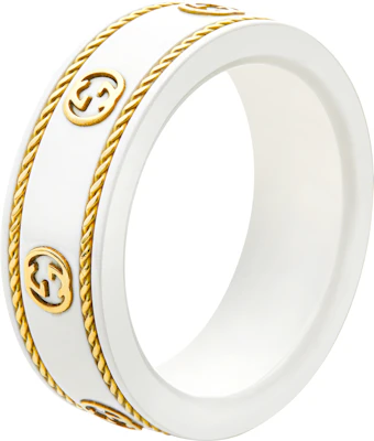 (W) Cincin Emas 18k GUCCI Icon Double G - Putih 606826-J85V5-8062 Lookbook (W) Cincin Emas 18k GUCCI Icon Double G - Putih 606826-J85V5-8062