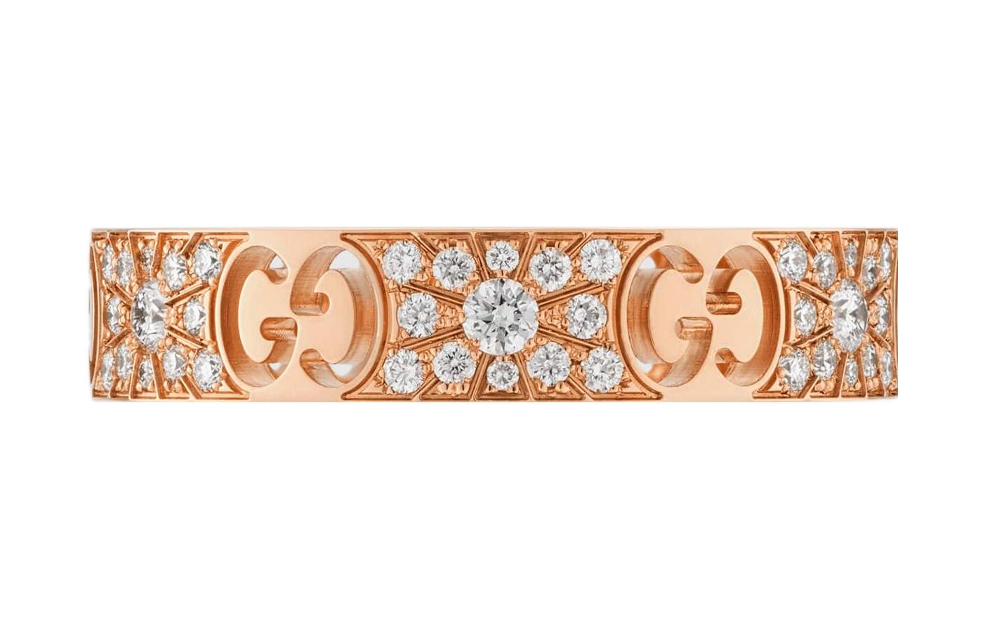 (Women) GUCCI Icon Minimalist Letter Engraved 18K Rose Gold Ring for Women. 729415-J8540-5702